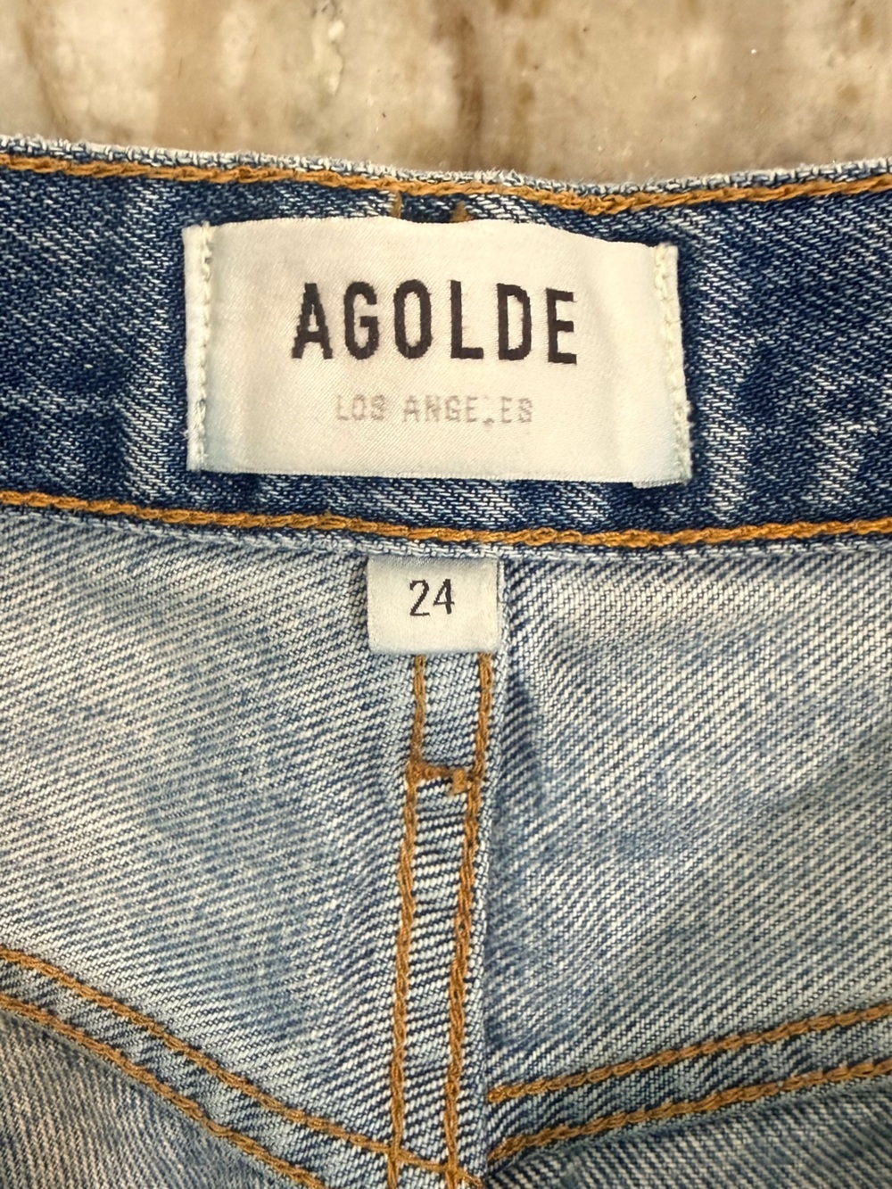Women’s AGOLDE Riley High Rise distressed straight crop jeans- Size 24 - Picture 4 of 12
